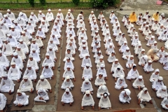 Students attending assembly